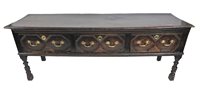 Lot 612 - A Charles II oak dresser base