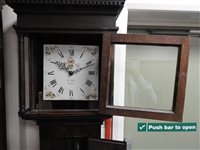 Lot 542 - A George III country oak cottage longcase clock, 30 hour movement