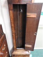 Lot 542 - A George III country oak cottage longcase clock, 30 hour movement