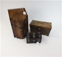 Lot 146 - A 19th Century mahogany tea caddy