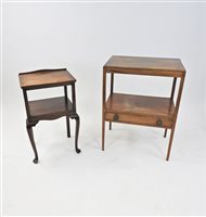 Lot 232 - An early 19th century mahogany side-table and a bedside table