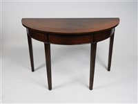 Lot 243 - A George III dining table D-end