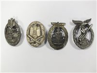 Lot 223 - 38 assorted predominantly German badges and medals