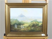 Lot 178 - Ted Dyer, coastal view, oil on canvas