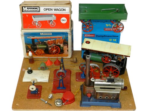 Lot 294 - Wilesco and Mamod Stationary and Traction