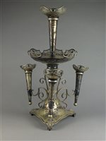 Lot 46 - Silver plated epergne