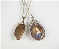 Lot 213 - Two pendants on chains