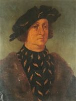 Lot 411 - British school, 19th century, portrait of tudor gentleman