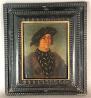 Lot 411 - British school, 19th century, portrait of tudor gentleman