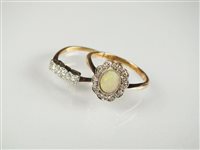 Lot 122 - Two stone set rings