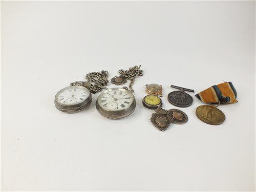 Lot 16 - A collection of watches and two medals