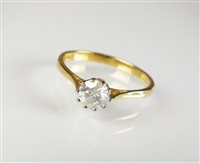Lot 204 - A single stone diamond ring
