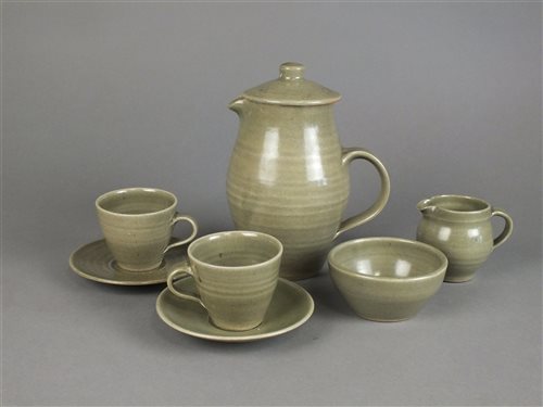 Lot 105 - A Leach pottery St. Ives coffee service
