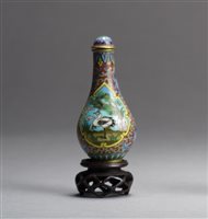 Lot 341 - A Chinese cloisonne snuff bottle