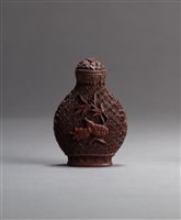 Lot 371 - A good Chinese cinnabar lacquer snuff bottle