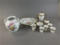 Lot 201 - A German porcelain vase, Meissen dish, German Art Deco coffee service