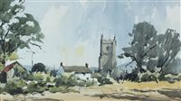 Lot 429 - Edward Wesson (1910-1983), Broadhembury, Devon, watercolour