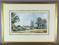 Lot 429 - Edward Wesson (1910-1983), Broadhembury, Devon, watercolour
