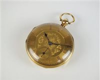 Lot 311 - A mid 19th century 18ct gold open face pocket watch