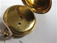Lot 311 - A mid 19th century 18ct gold open face pocket watch