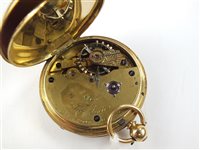 Lot 311 - A mid 19th century 18ct gold open face pocket watch