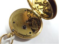 Lot 311 - A mid 19th century 18ct gold open face pocket watch