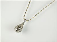 Lot 186 - An 18ct gold pearl and diamond necklace
