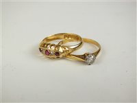 Lot 11 - Two stone set rings