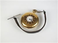 Lot 291 - An 18ct gold half hunter pocket watch