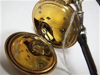 Lot 291 - An 18ct gold half hunter pocket watch
