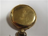 Lot 291 - An 18ct gold half hunter pocket watch