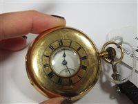 Lot 291 - An 18ct gold half hunter pocket watch