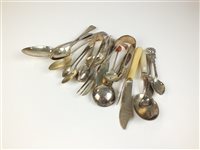 Lot 79 - A collection of silver and plated flatware