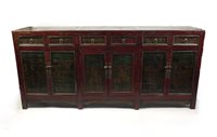 Lot 367 - A Chinese lacquered pine side board