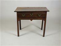 Lot 371 - An oak side table, 18th century and later