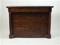 Lot 418 - A Biedermeier mahogany chest of drawers