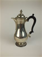 Lot 84 - A silver hot water jug