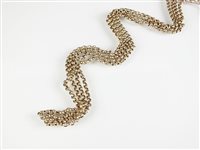 Lot 261 - A yellow metal guard chain