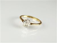 Lot 183 - A single stone diamond ring