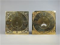 Lot 339 - A selection of 18th century brass clock dials