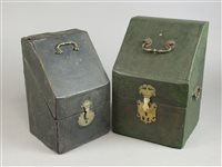 Lot 246 - Two George III knife boxes