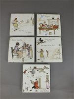 Lot 218 - 'Sing a Song of Sixpence' nursery rhyme tiles