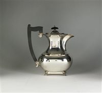 Lot 93 - silver hot water jug