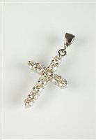 Lot 181 - A diamond crucifix pendant