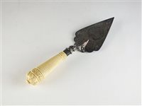 Lot 100 - A silver ceremonial trowel