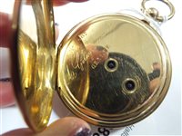 Lot 288 - A cased half hunter pocket watch