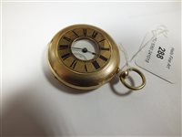 Lot 288 - A cased half hunter pocket watch