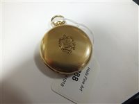 Lot 288 - A cased half hunter pocket watch