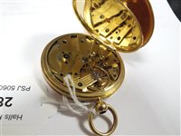 Lot 288 - A cased half hunter pocket watch