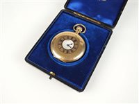 Lot 316 - A gold plated Omega half hunter pocket watch